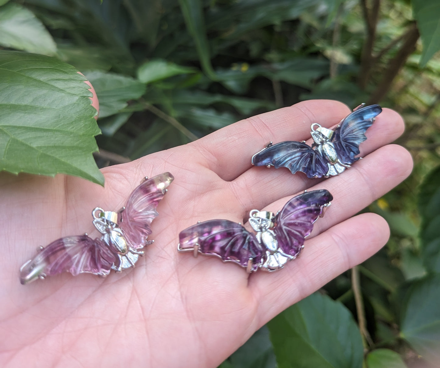 Fluorite Bat Pendant