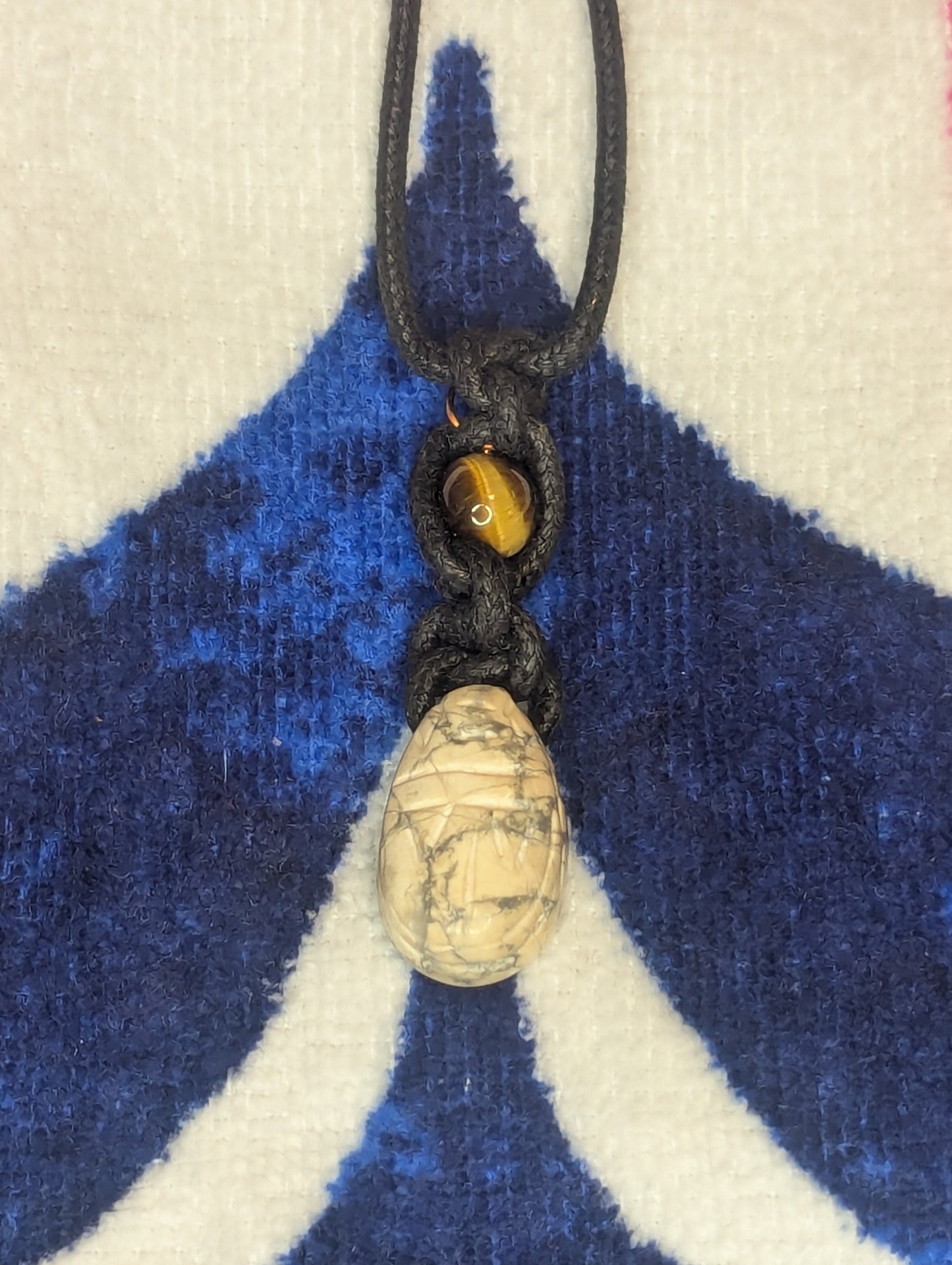 Scarab and Tiger's Eye Necklace