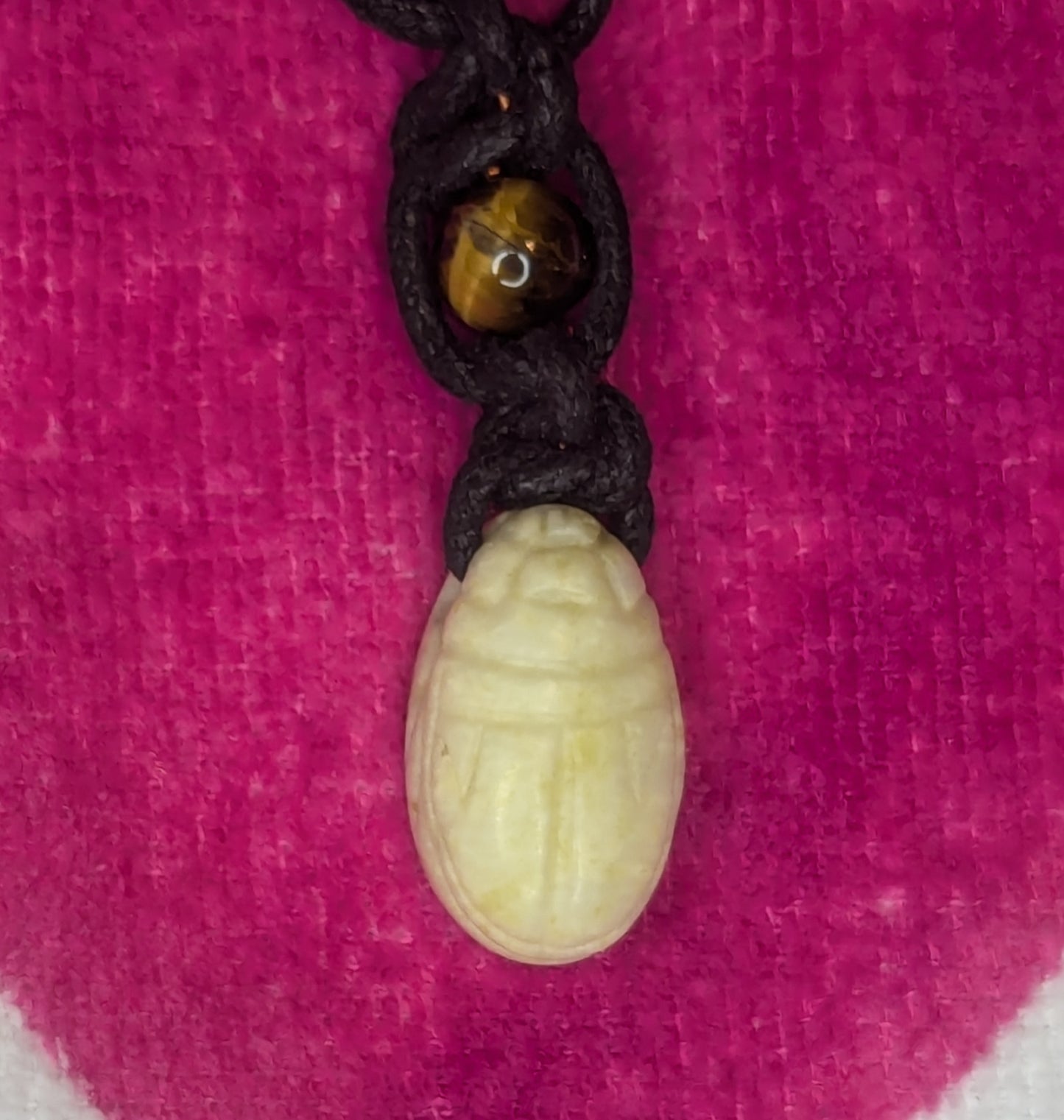 Scarab and Tiger's Eye Necklace