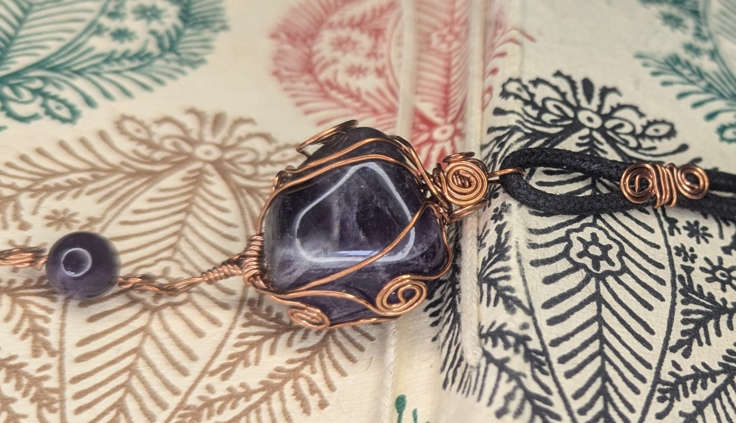 Copper Amethyst Necklace